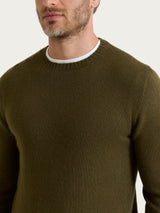 Pull girocollo in Natural Soft  Verdi Uomo - Ragno