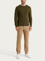 Pull girocollo in Natural Soft  Verdi Uomo - Ragno