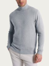 Men's Nero Wool and Angora Blend Turtleneck - Ragno