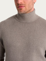 Men's Gray Wool-Angora Blend Turtleneck - Ragno