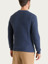 Pull girocollo leggero in Winter Cotton Azzurri Uomo - Ragno