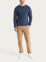 Pull girocollo leggero in Winter Cotton Azzurri Uomo - Ragno