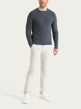 Pull girocollo leggero in Winter Cotton Neri Uomo - Ragno