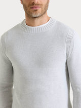 Pull girocollo leggero in Winter Cotton Grigi Uomo - Ragno
