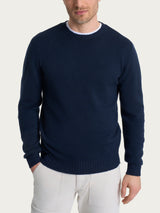Pull girocollo in Merino Soft Blu Uomo - Ragno