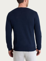 Pull girocollo in Merino Soft Blu Uomo - Ragno