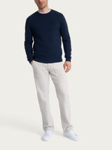 Pull girocollo in Merino Soft Blu Uomo - Ragno