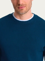 Pull girocollo in Merino Soft Azzurri Uomo - Ragno