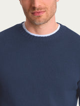 Pull girocollo in Merino Soft Viola Uomo - Ragno