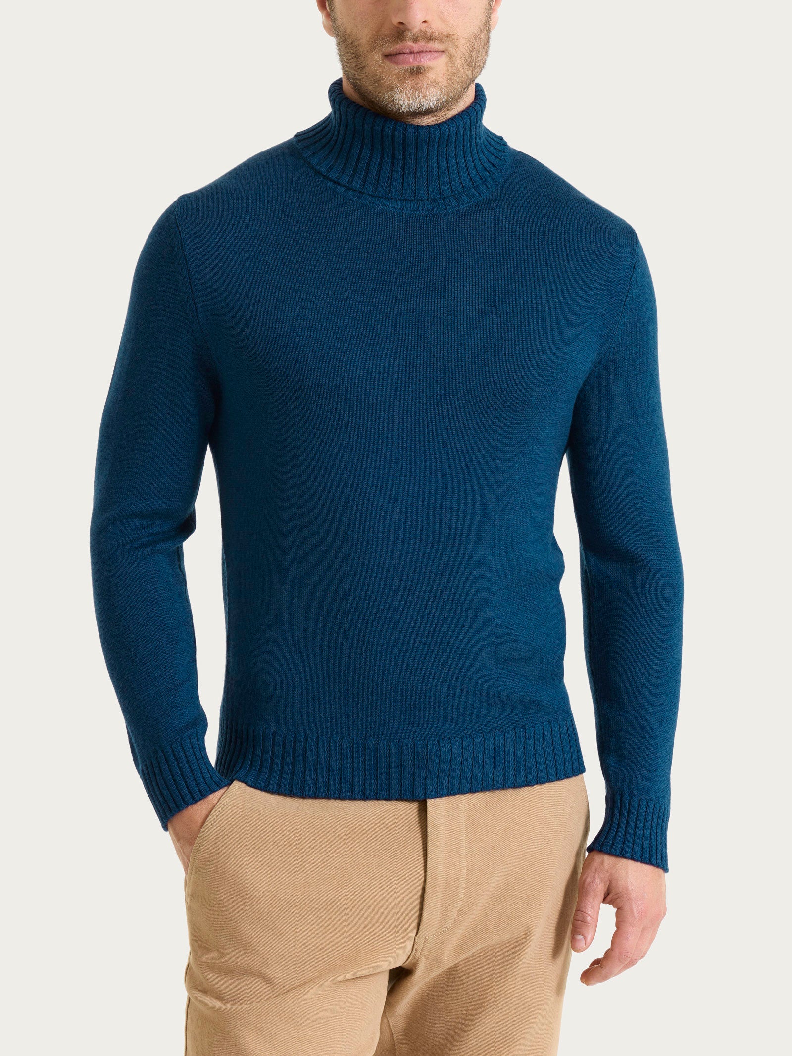 Dolcevita in Merino Soft Azzurri Uomo - Ragno