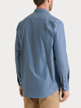 Camicia classica in Oxford Double Twisted Blu Uomo - Ragno