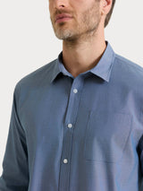 Camicia classica in Oxford Double Twisted Blu Uomo - Ragno