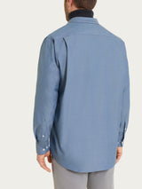 Camicia classica in Oxford Double Twisted Blu Uomo - Ragno