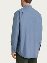Camicia classica in Oxford Double Twisted Blu Uomo - Ragno