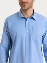 Camicia classica in Oxford Double Twisted Azzurri Uomo - Ragno