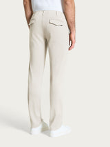 Pantaloni Chino in Twill di Cotone Bianchi Uomo - Ragno
