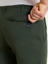 Pantaloni Chino in Twill di Cotone Verdi Uomo - Ragno