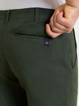 Pantaloni Chino in Twill di Cotone Verdi Uomo - Ragno