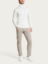 Pantaloni Chino in Twill di Cotone Grigi Uomo - Ragno