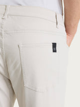Pantaloni 5 Tasche in Twill di Cotone Bianchi Uomo - Ragno