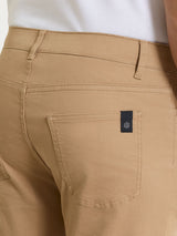 Pantaloni 5 Tasche in Twill di Cotone Marroni Uomo - Ragno