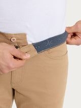 Pantaloni 5 Tasche in Twill di Cotone Marroni Uomo - Ragno