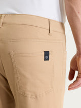 Pantaloni 5 Tasche in Twill di Cotone Marroni Uomo - Ragno