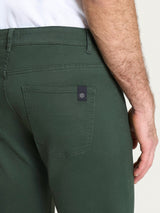 Pantaloni 5 Tasche in Twill di Eco Cotton Verdi Uomo - Ragno
