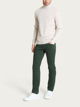 Pantaloni 5 Tasche in Twill di Eco Cotton Verdi Uomo - Ragno