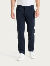 Pantaloni 5 Tasche in Twill di Eco Cotton Blu Uomo - Ragno