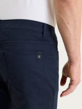 Pantaloni 5 Tasche in Twill di Cotone Blu Uomo - Ragno
