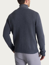 Cardigan in Winter Cotton Neri Uomo - Ragno