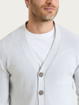 Cardigan in Winter Cotton Grigi Uomo - Ragno