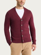 Cardigan in Winter Cotton Viola Uomo - Ragno