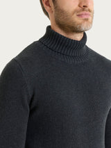 Lupetto in Winter Cotton Neri Uomo - Ragno