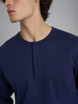 Pigiama tartan a serafino in interlock di cotone Grigi Uomo - Ragno