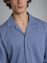 Pigiama spigato aperto in interlock di cotone 58-60 Azzurri Uomo - Ragno