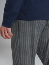 Pigiama spigato con girocollo in interlock di cotone Blu Uomo - Ragno