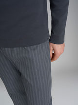 Pigiama spigato con girocollo in interlock di cotone Neri Uomo - Ragno