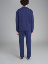 Pigiama tartan con scollo a V in interlock di cotone Grigi Uomo - Ragno