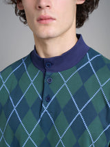 Pigiama tartan con collo lupetto in interlock di cotone Verdi Uomo - Ragno