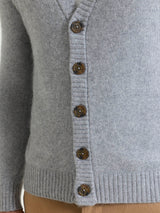 Cardigan con scollo a V in misto Lana e Angora Neri Uomo - Ragno