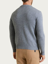 Men's Nero V-Neck Cardigan in a Wool and Angora Blend - Ragno