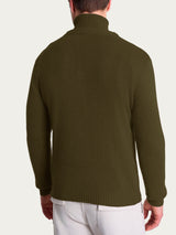 Cardigan con scollo a V in Natural Soft Verdi Uomo - Ragno