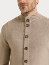 Cardigan con collo alto in Natural Soft Grigi Uomo - Ragno