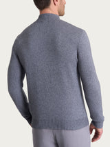 Cardigan con collo alto in Natural Soft Neri Uomo - Ragno