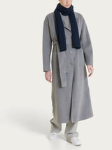 Sciarpa Unisex in misto Lana e Angora Blu Donna - Ragno