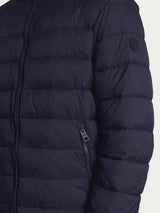 Satin Puffer piumino con cappuccio Blu Uomo - Ragno