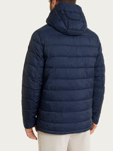 Satin Puffer piumino con cappuccio Blu Uomo - Ragno