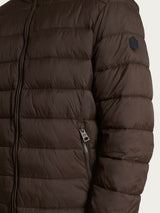 Satin Puffer piumino con cappuccio Marroni Uomo - Ragno